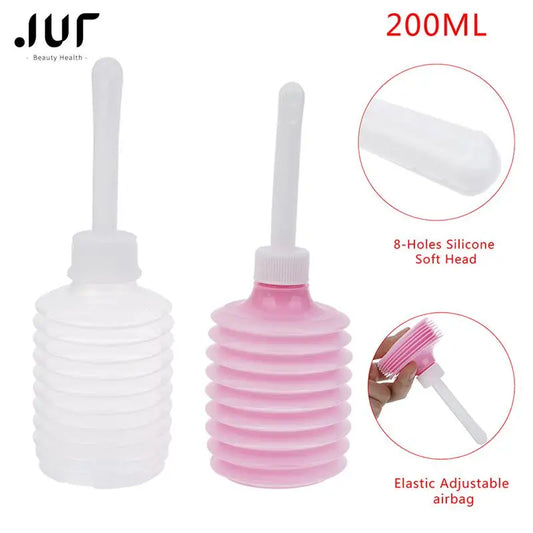 1Pcs 200ml Disposable Medical Vaginal Irrigator Retractable Vagina Anal Douche Feminine Hygiene Enema Cleaner PVC Rectal Syringe