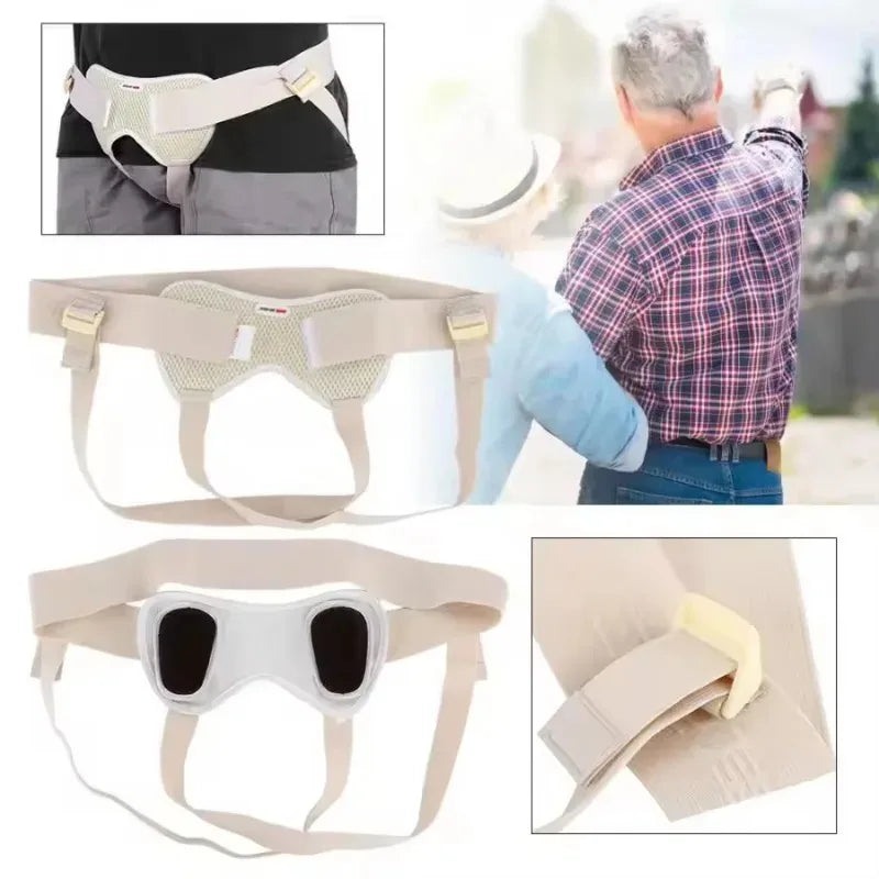 Adjustable Men& Inguinal Hernia Support Belt Professional Medical for Reducible Inguinal Ruptures Double Truss Support Strap