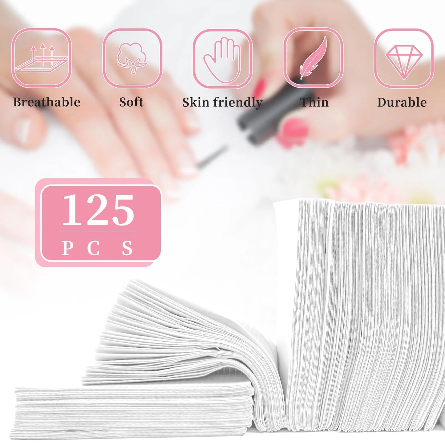 125 Pack Disposable Patient Bibs, 3 Ply Waterproof Paper Bib Sheet, Dental, Medical, Tattoo, Nail Art Table Mat