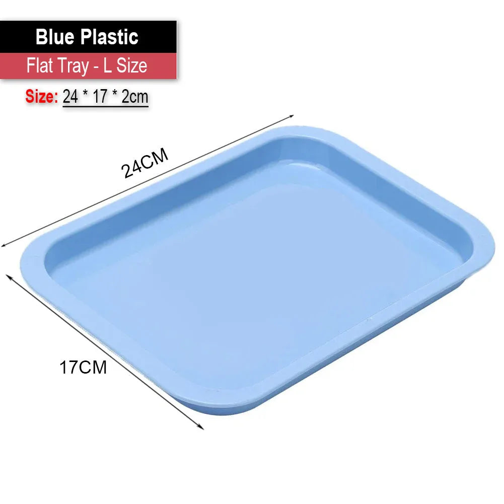 Stainless Steel Dental Lab Instrument Tools Storage Tray Medical Surgical Plate Disinfection Rectangular Dish Dentist Accessory